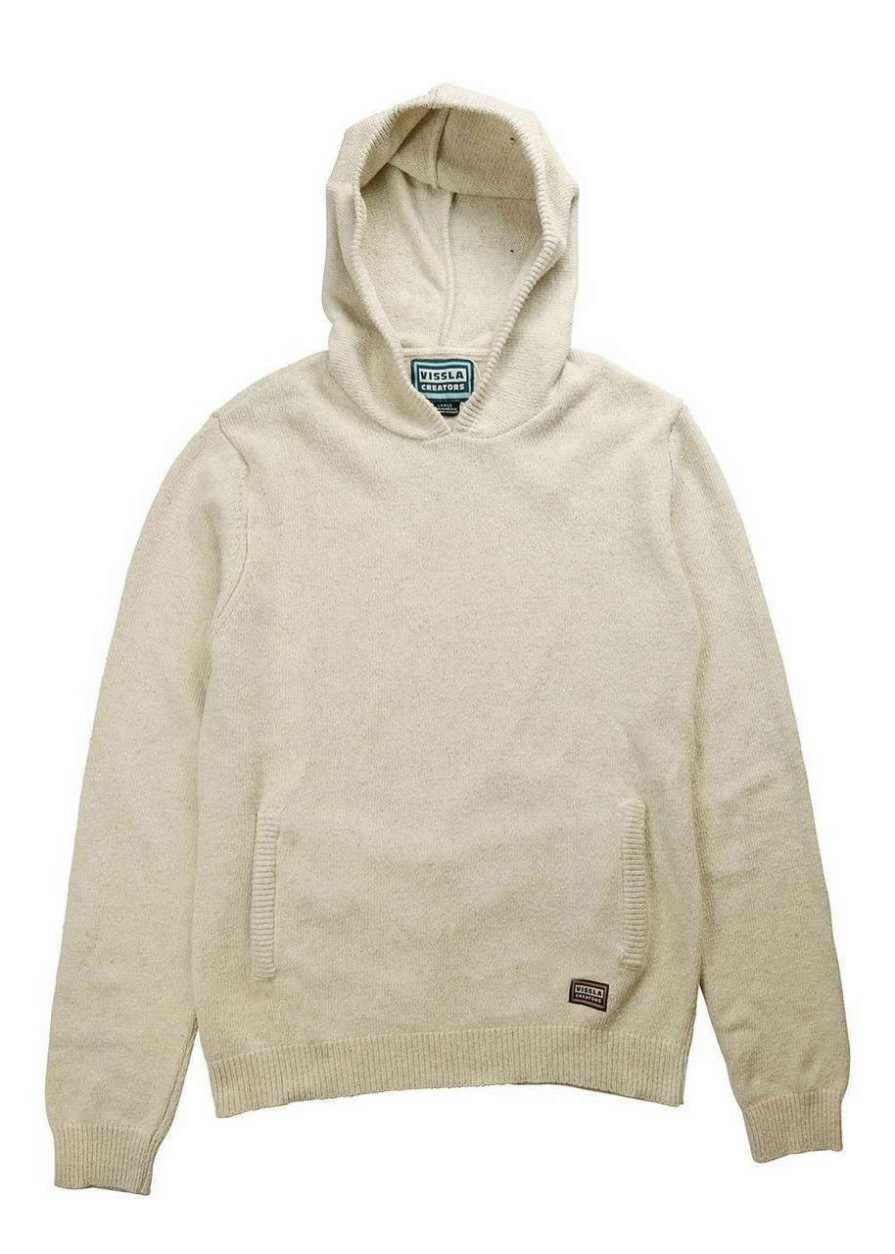 Jumpers & Hoodies * | Vissla Creators Salt Eco Pullover Sweater Mens In Cream Beige