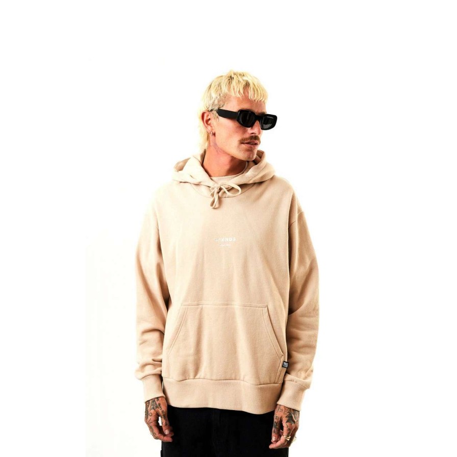 Jumpers & Hoodies * | Afends Solitude Unisex Organic Hoodie In Bone Beige