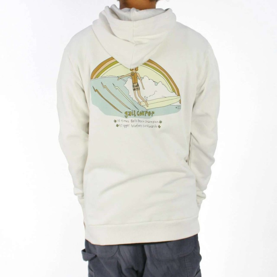 Jumpers & Hoodies * | Trigger Bros Gail Couper Hoodie Mens In Egret Ivory