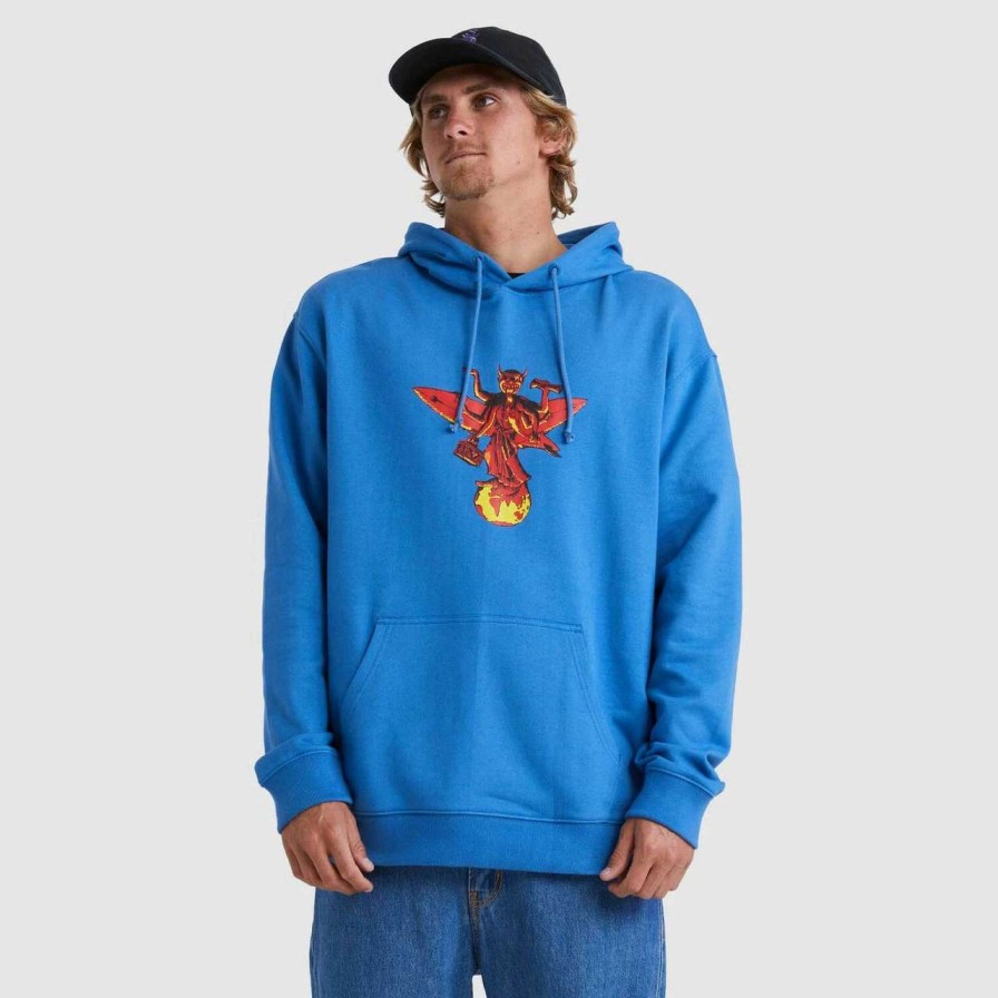 Jumpers & Hoodies * | Quiksilver Fortune Hoodie Mens In Star Sapphire Blue