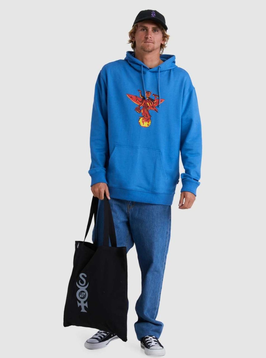 Jumpers & Hoodies * | Quiksilver Fortune Hoodie Mens In Star Sapphire Blue