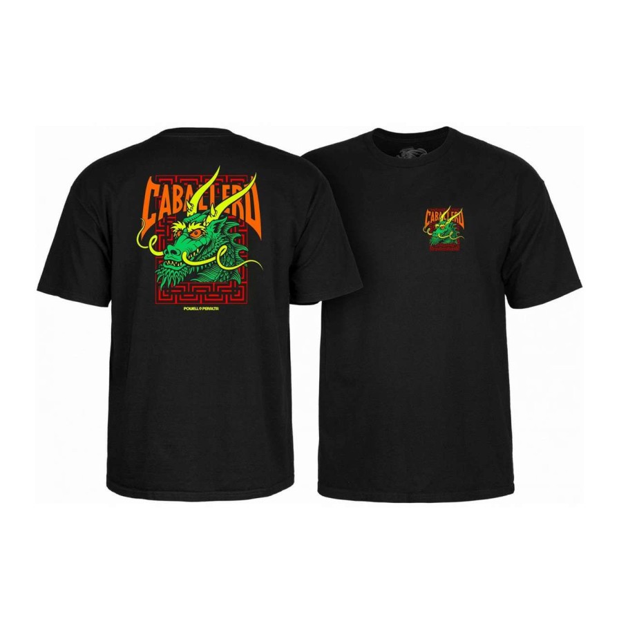 Tees * | Powell Peralta Caballero Street Dragon Tee Mens In Black