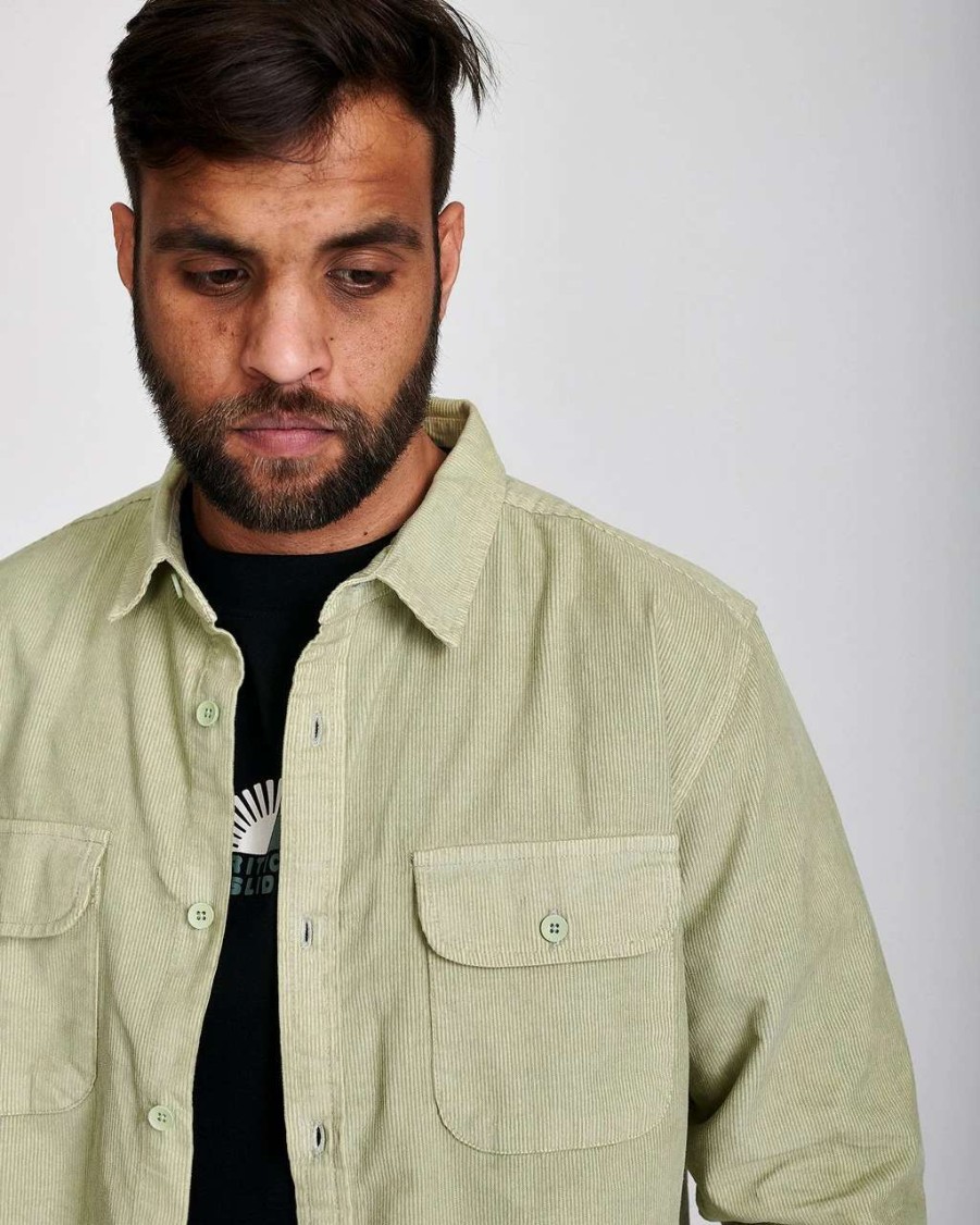 Shirts * | The Critical Slide Society Lazy Boy Long Sleeve Shirt Mens In Sage Green