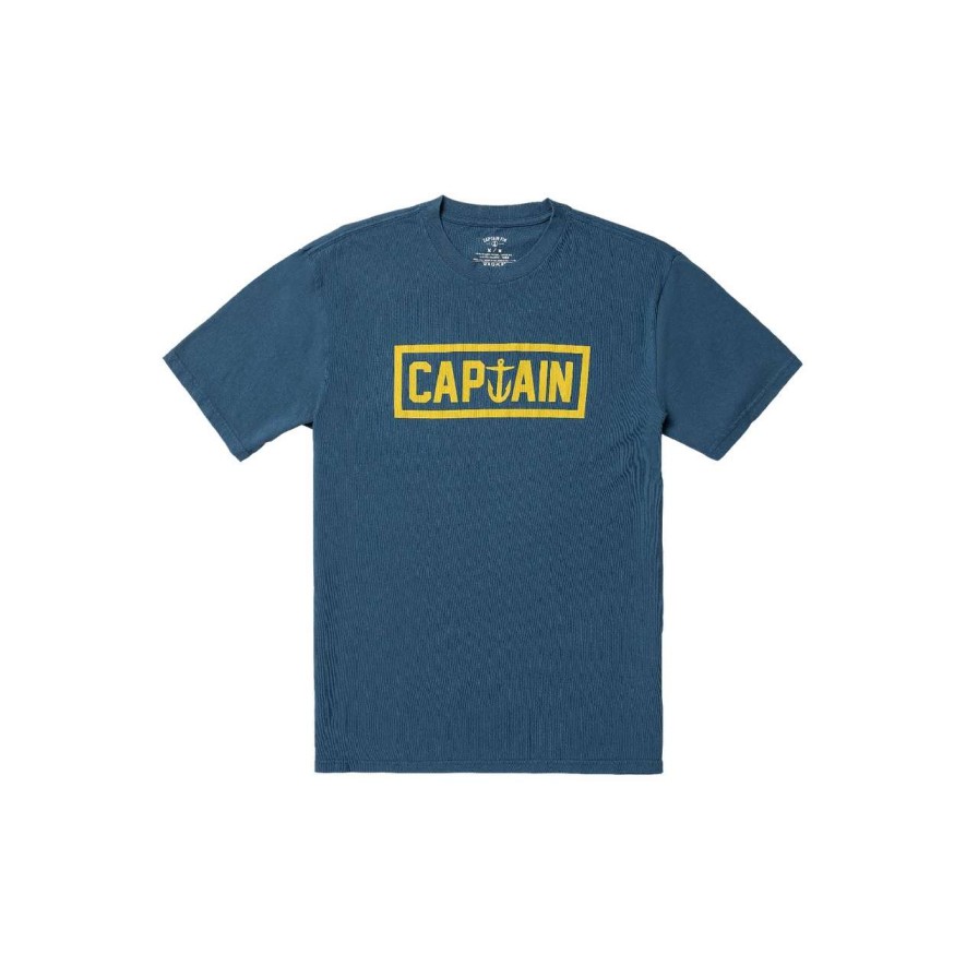 Tees * | Captain Fin Co Naval Tee Mens In Dark Navy Blue