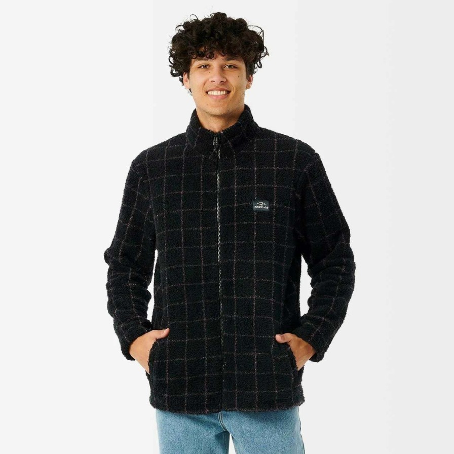 Jumpers & Hoodies * | Rip Curl Nah Yeh Polar Fleece Mens In Black