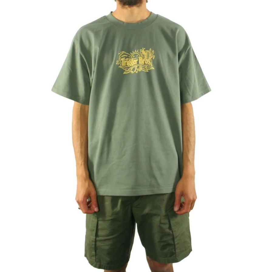 Tees * | Trigger Bros X Jack Miers Summer Tee Heavy Mens In Cypress Green