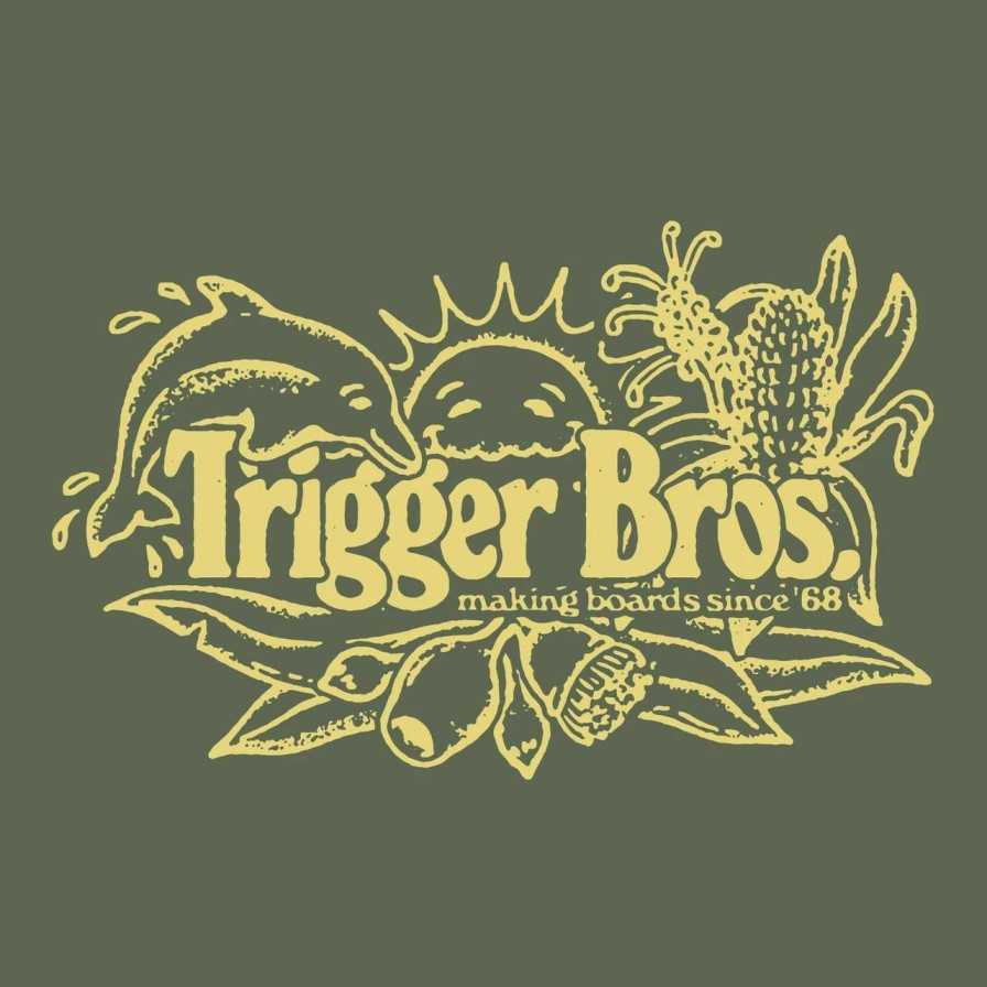 Tees * | Trigger Bros X Jack Miers Summer Tee Heavy Mens In Cypress Green