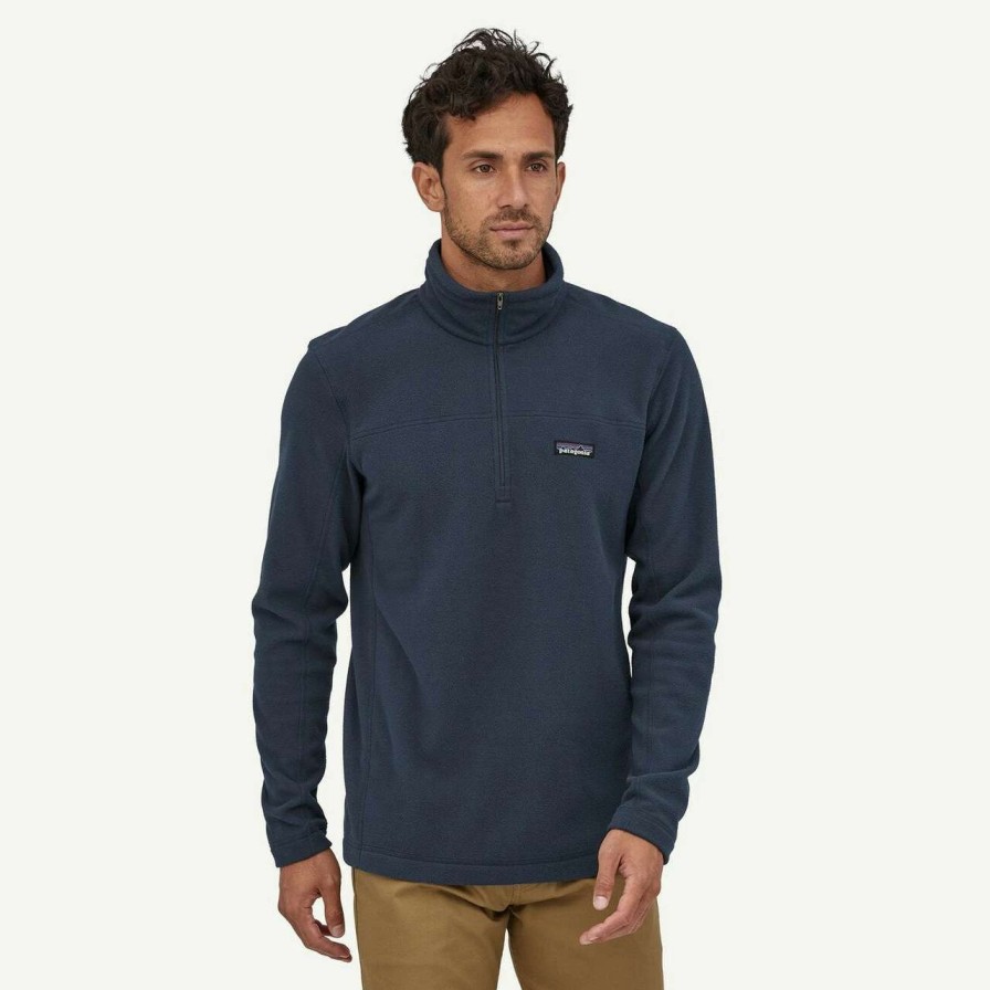 Jumpers & Hoodies * | Patagonia Micro D Pullover Fleece Mens In New Navy Blue