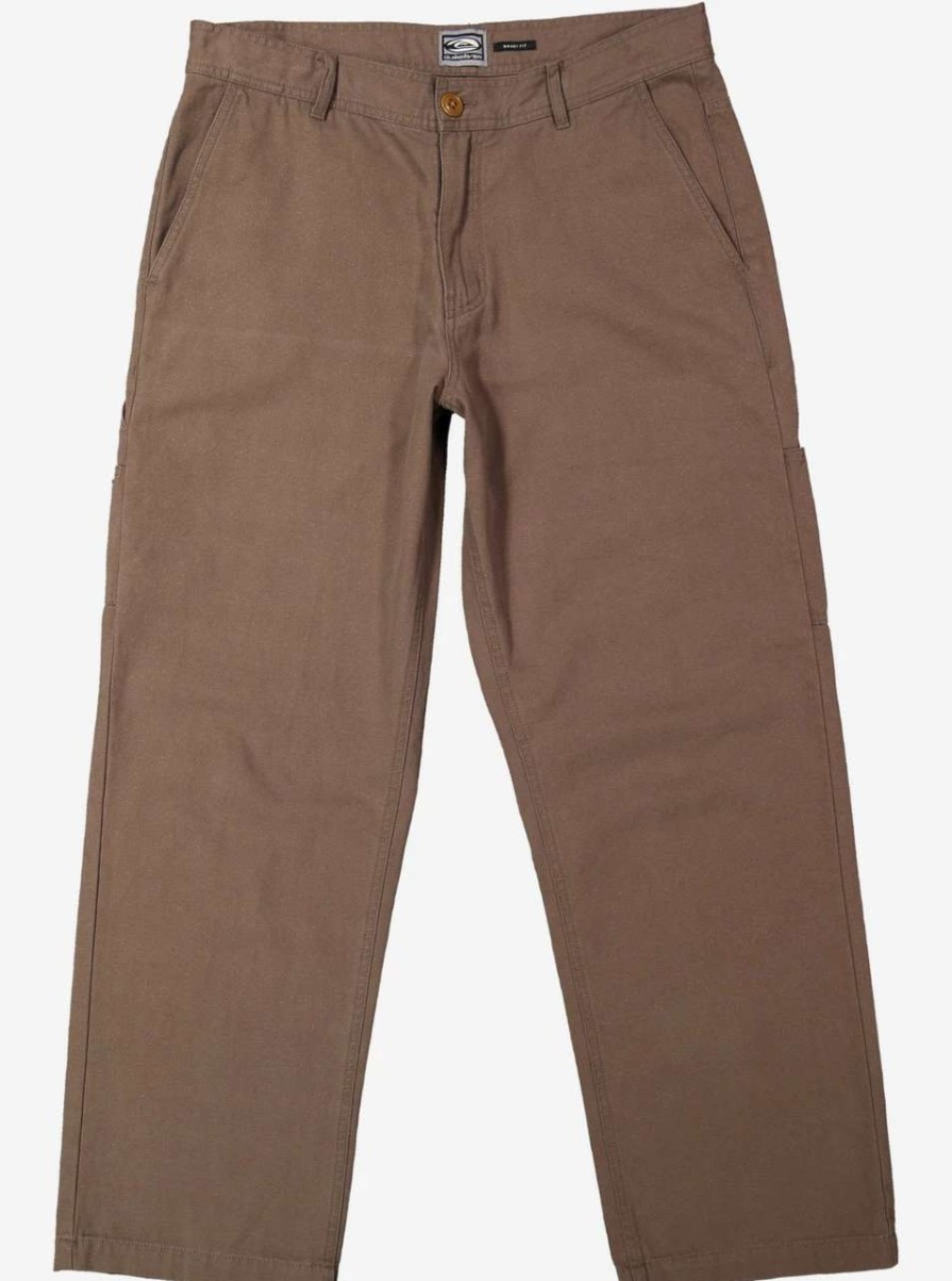 Bottoms * | Quiksilver Saturn Canvas Pant Mens In Chocolate Chip Brown