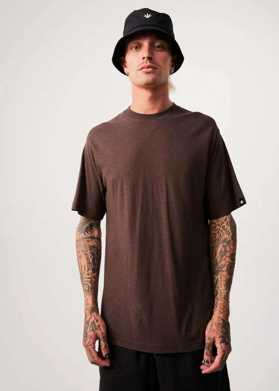 Tees * | Afends Classic Hemp Retro Tee Mens In Coffee Brown