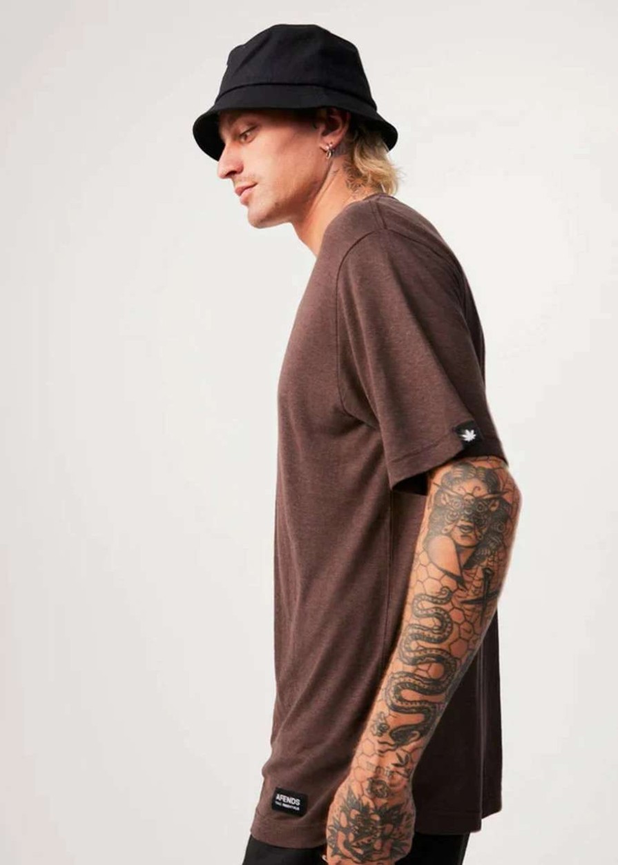 Tees * | Afends Classic Hemp Retro Tee Mens In Coffee Brown