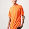 Tees * | Afends Classic Hemp Retro Tee Mens In Sunset Orange