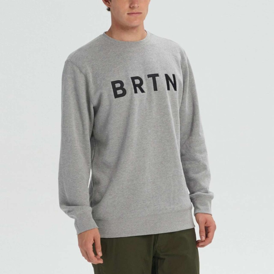 Jumpers & Hoodies * | Burton Brtn Crew Mens In Heather Grey