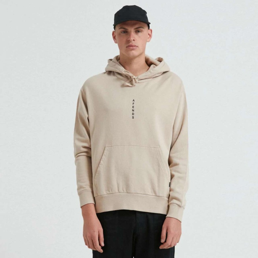 Jumpers & Hoodies * | Afends Machine Recycled Hoodie Mens In Bone Beige