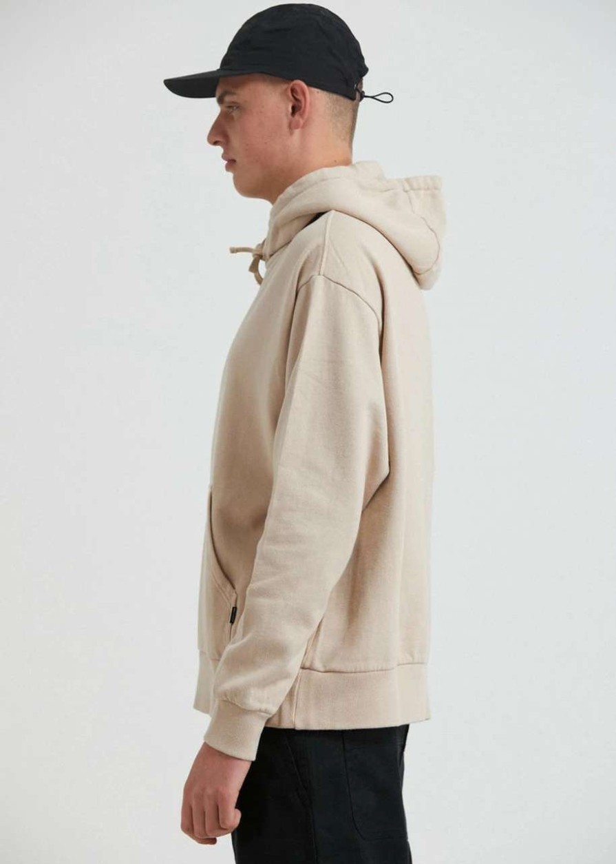 Jumpers & Hoodies * | Afends Machine Recycled Hoodie Mens In Bone Beige