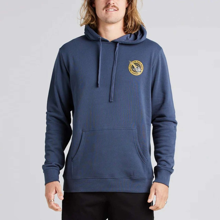 Jumpers & Hoodies * | Mad Hueys Captain Cooked Pullover Hoodie Mens In Petrol Blue