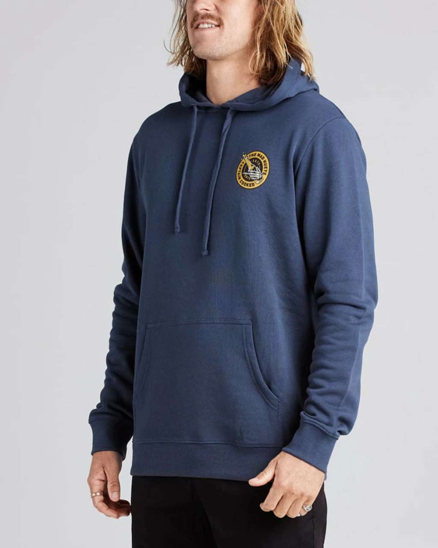 Jumpers & Hoodies * | Mad Hueys Captain Cooked Pullover Hoodie Mens In Petrol Blue