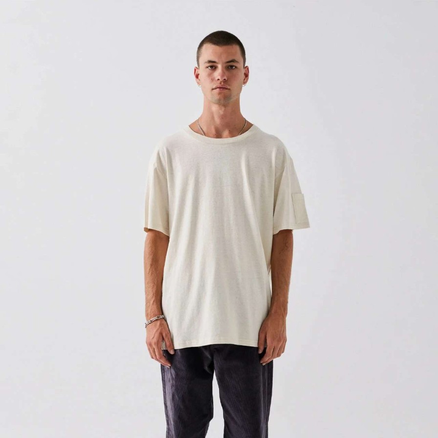 Tees * | Former Ca Hemp Tee Mens In Natural Ivory