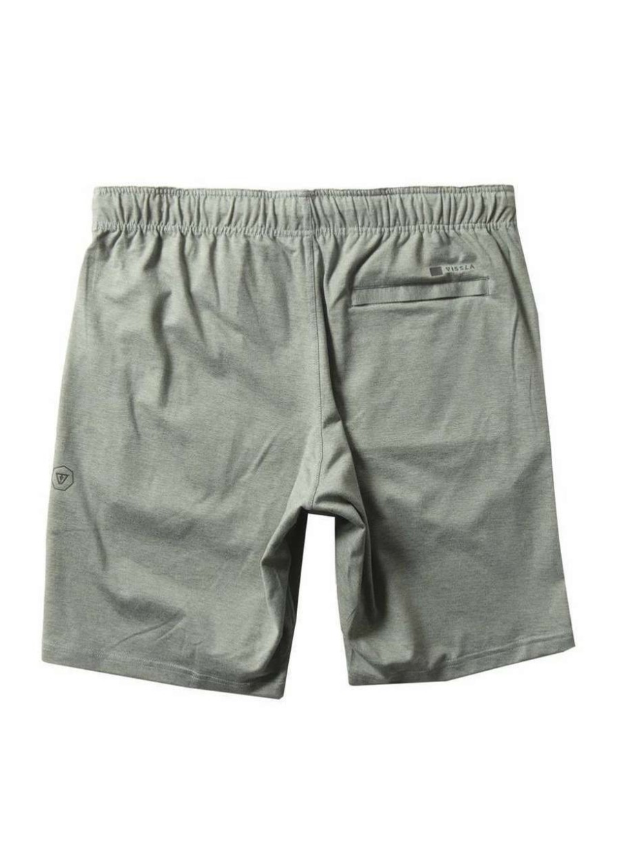 Bottoms * | Vissla Comp Lite Eco 18In Elastic Walkshort Mens In Army Heather Green