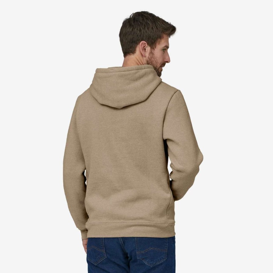 Jumpers & Hoodies * | Patagonia P6 Logo Uprisal Hoodie Mens In Oar Tan Beige