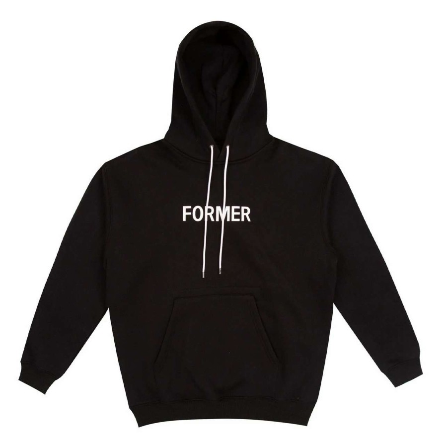 Jumpers & Hoodies * | Former Legacy Hooded Jumper Mens In Black