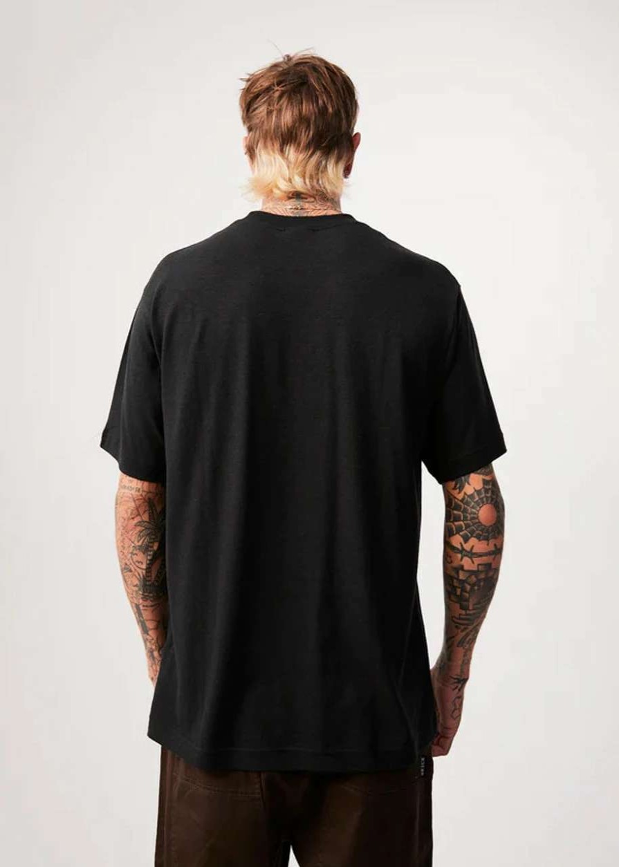 Tees * | Afends Classic Hemp Retro Tee Mens In Black