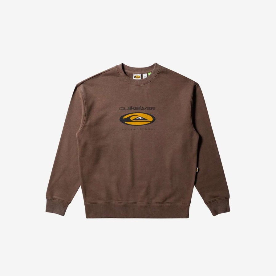 Jumpers & Hoodies * | Quiksilver Saturn Crew Mens In Chocolate Chip Brown