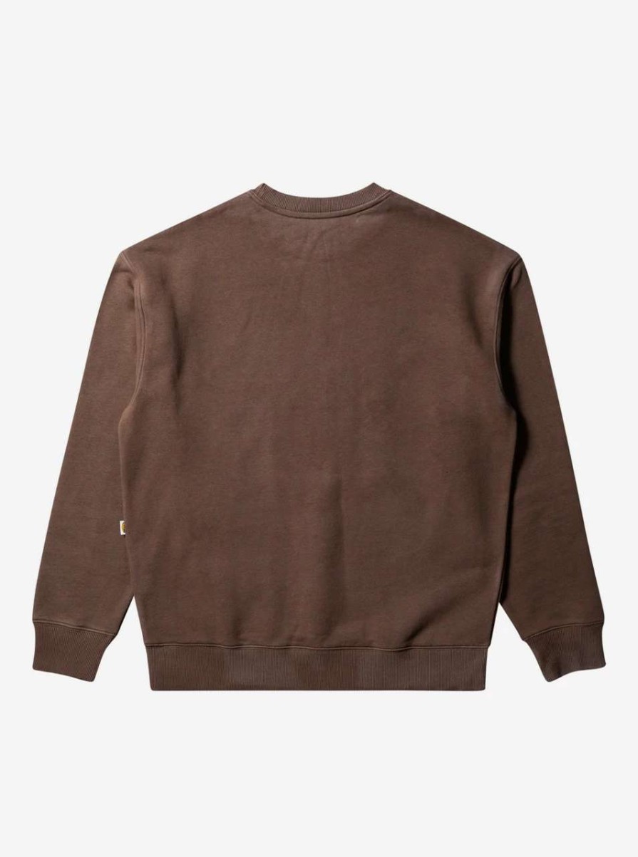 Jumpers & Hoodies * | Quiksilver Saturn Crew Mens In Chocolate Chip Brown