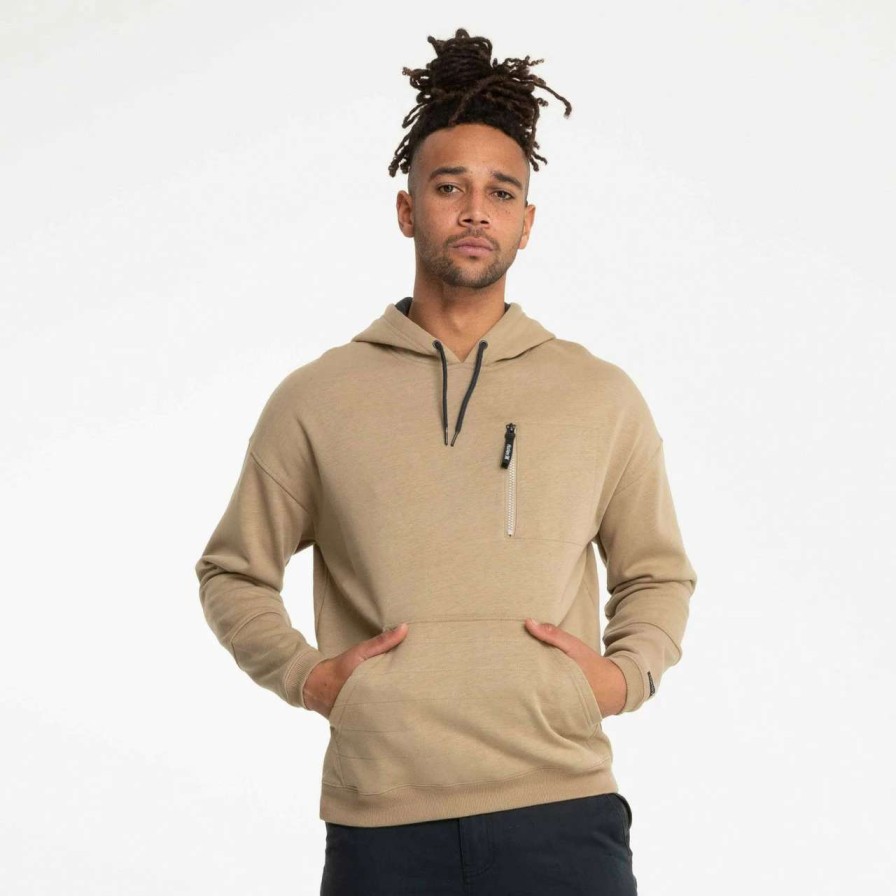 Jumpers & Hoodies * | Hurley Perth Heat Pullover Fleece Mens In Khaki Beige