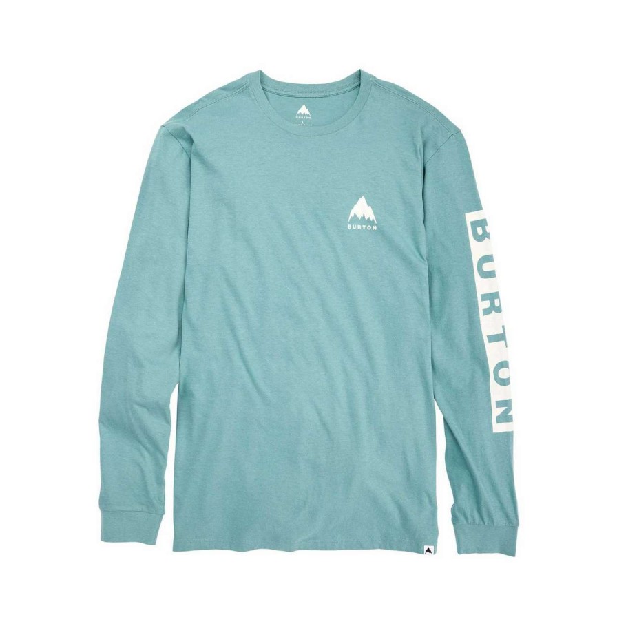 Tees * | Burton Elite Long Sleeve Tee In Rock Lichen Blue