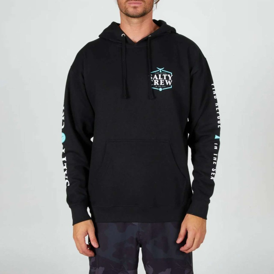 Jumpers & Hoodies * | Salty Crew Skipjack Hoodie Mens In Black