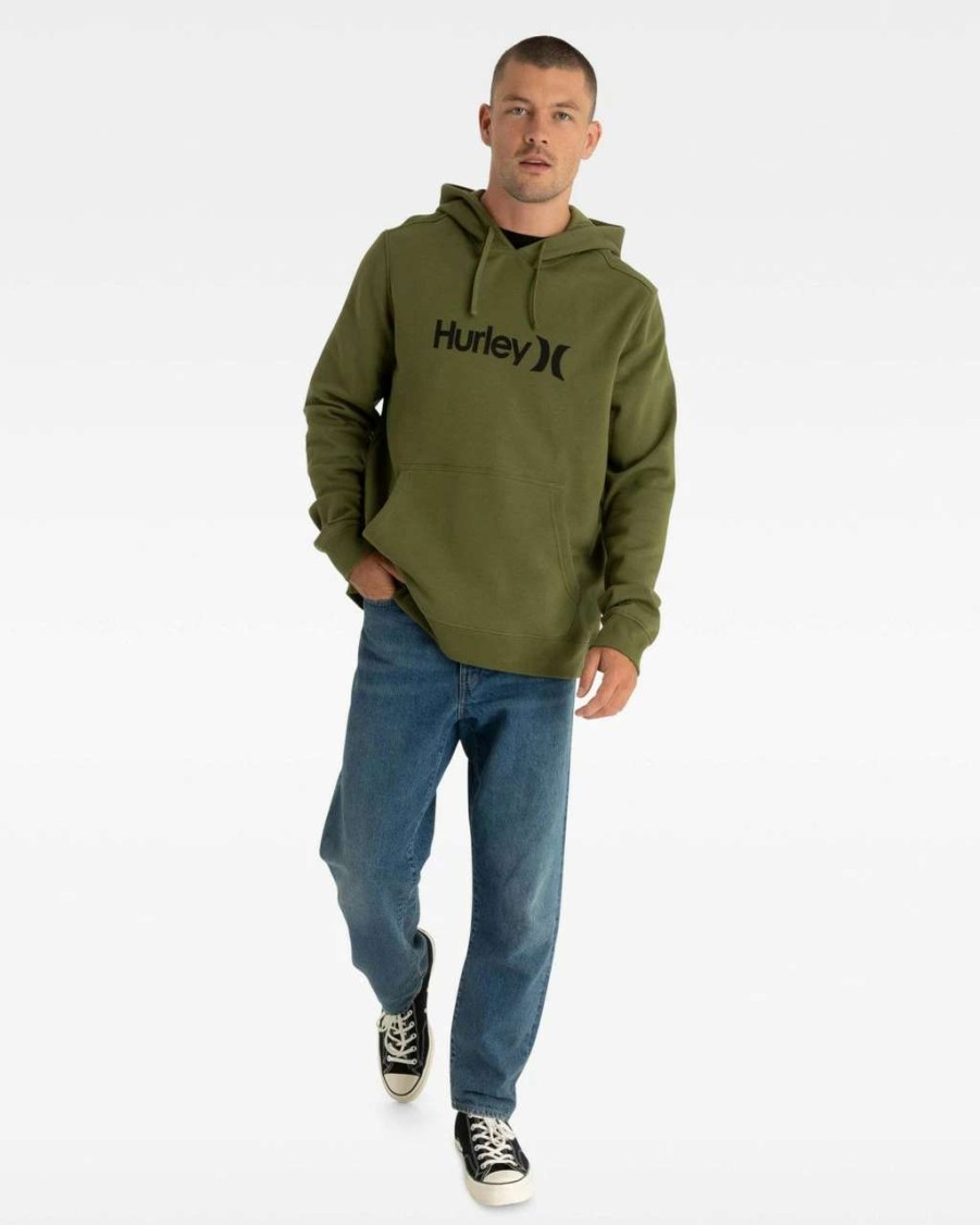 Jumpers & Hoodies * | Hurley One And Only Solid Seasonal Hoodie Mens In Moss Green