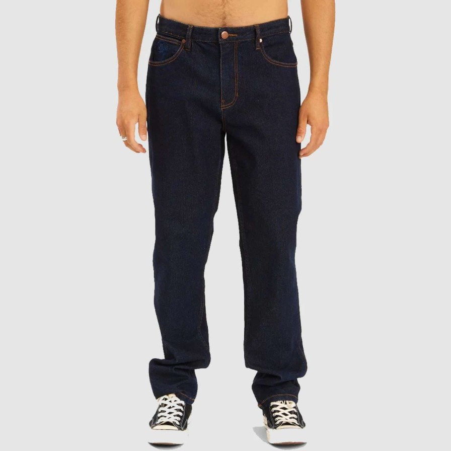 Bottoms * | Billabong X Wrangler 73Mw0Z Organic Jean Mens In Raw Rinse Blue