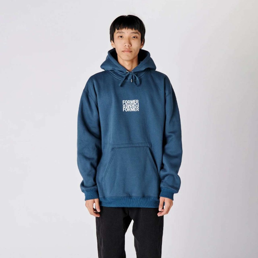 Jumpers & Hoodies * | Former Relief Hood Mens In Cadet Blue