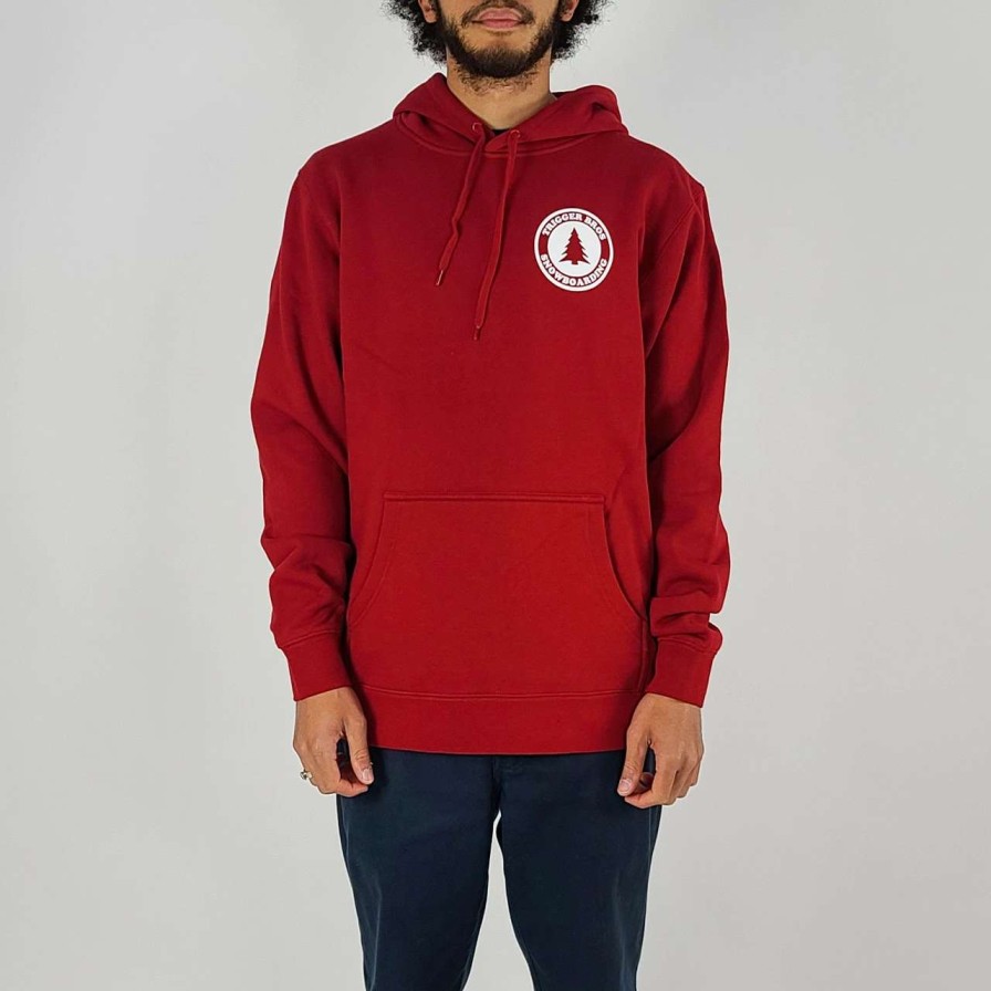 Jumpers & Hoodies * | Trigger Bros Snowboarding Hoodie Mens In Cardinal Red