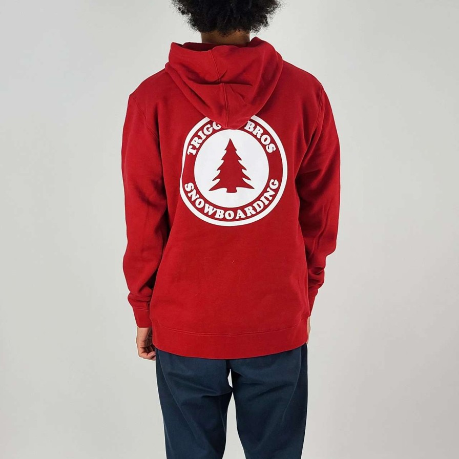 Jumpers & Hoodies * | Trigger Bros Snowboarding Hoodie Mens In Cardinal Red