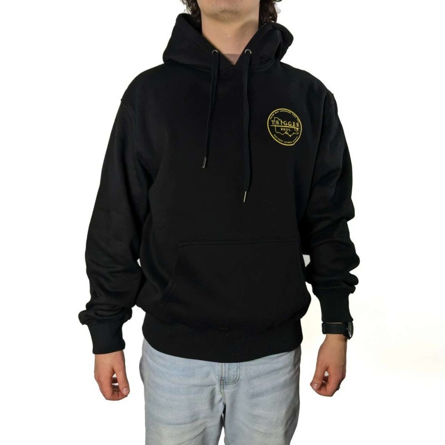 Jumpers & Hoodies * | Trigger Bros East Coast Surf Hoodie Mens In Black