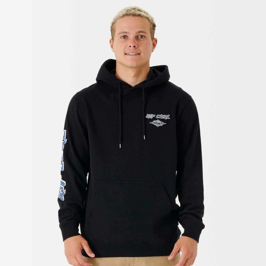 Jumpers & Hoodies * | Rip Curl Fade Out Hoodie Mens In Washed Black