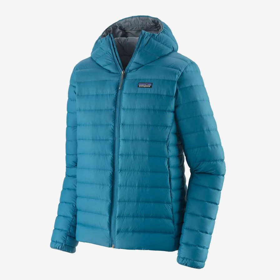 Jackets * | Patagonia Down Sweater Hoody Mens In Wavy Blue