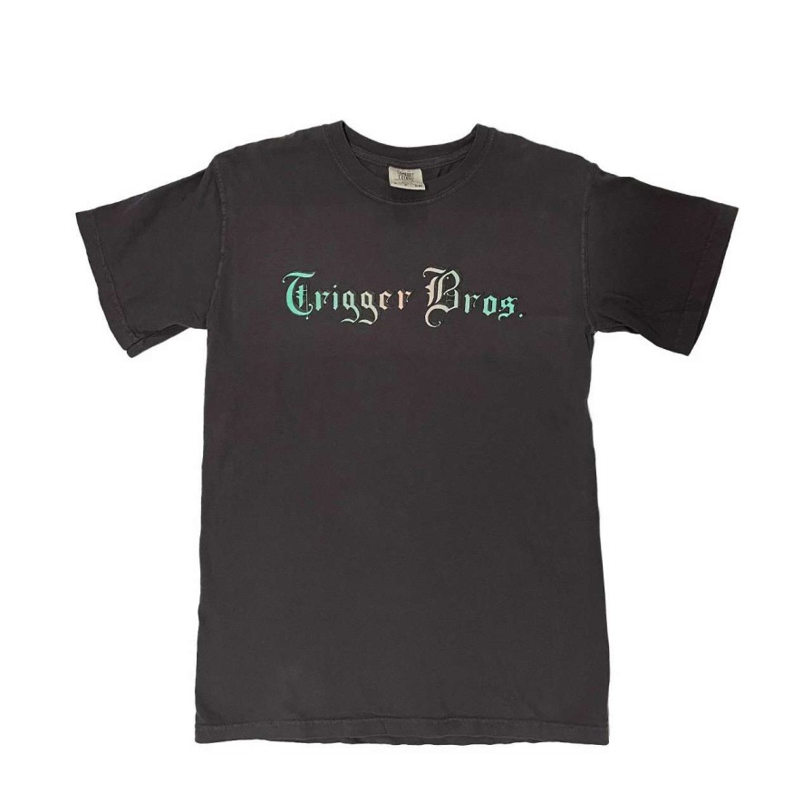 Tees * | Trigger Bros Old English Fade Tee Mens In Graphite Grey