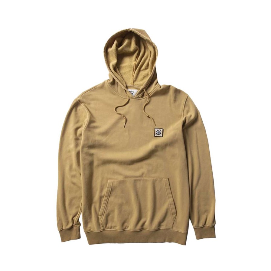 Jumpers & Hoodies * | Vissla Solid Sets Eco Pullover Hoodie Mens In Golden Hour Brown