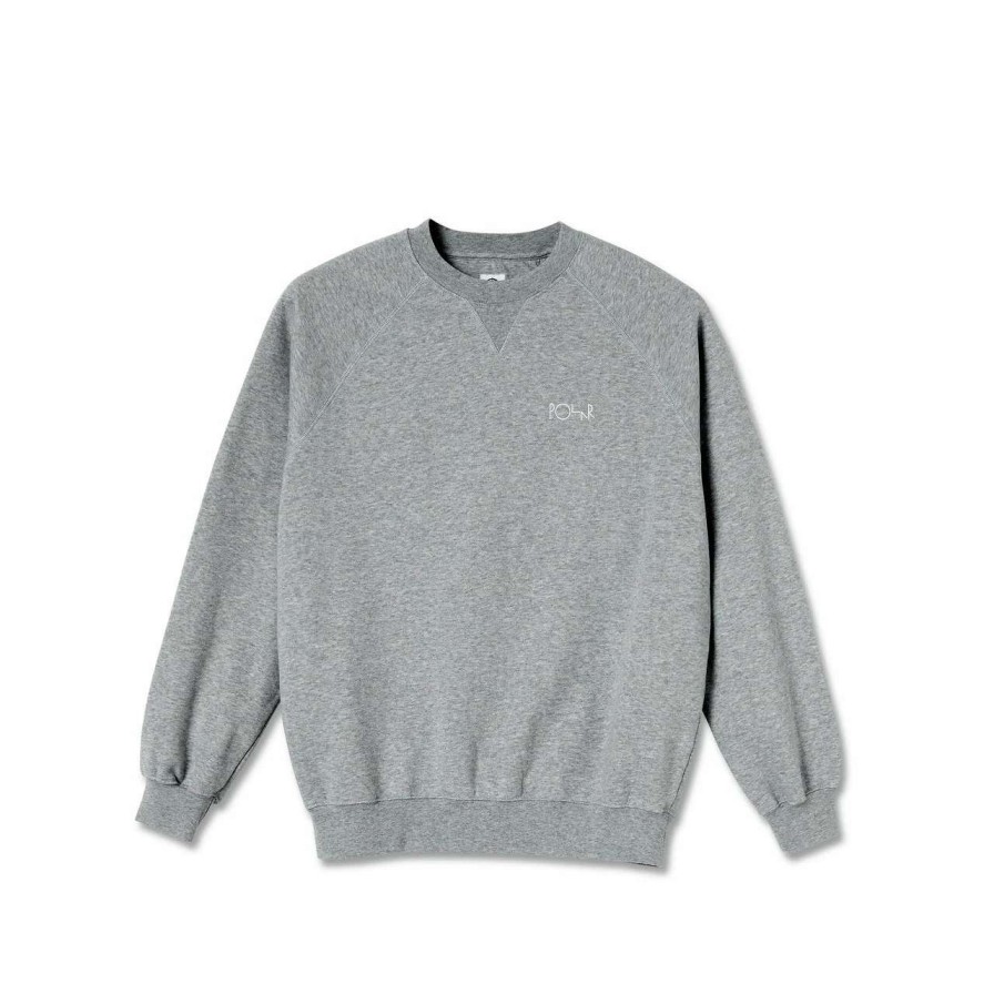 Jumpers & Hoodies * | Polar Skate Co Default Crew Mens In Heather Grey