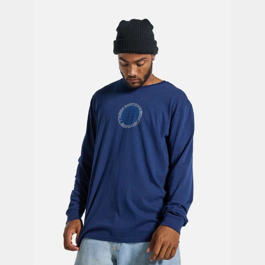 Tees * | Burton Saugatuck Long Sleeve Tee Mens In Dress Blue