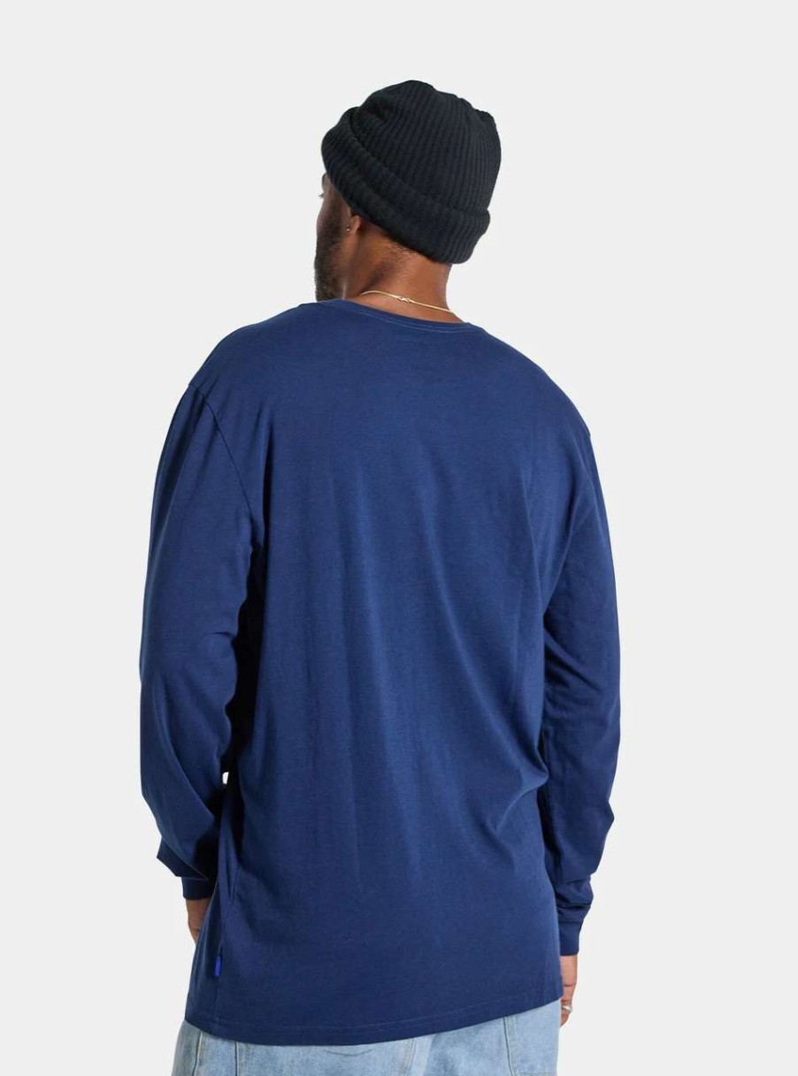 Tees * | Burton Saugatuck Long Sleeve Tee Mens In Dress Blue