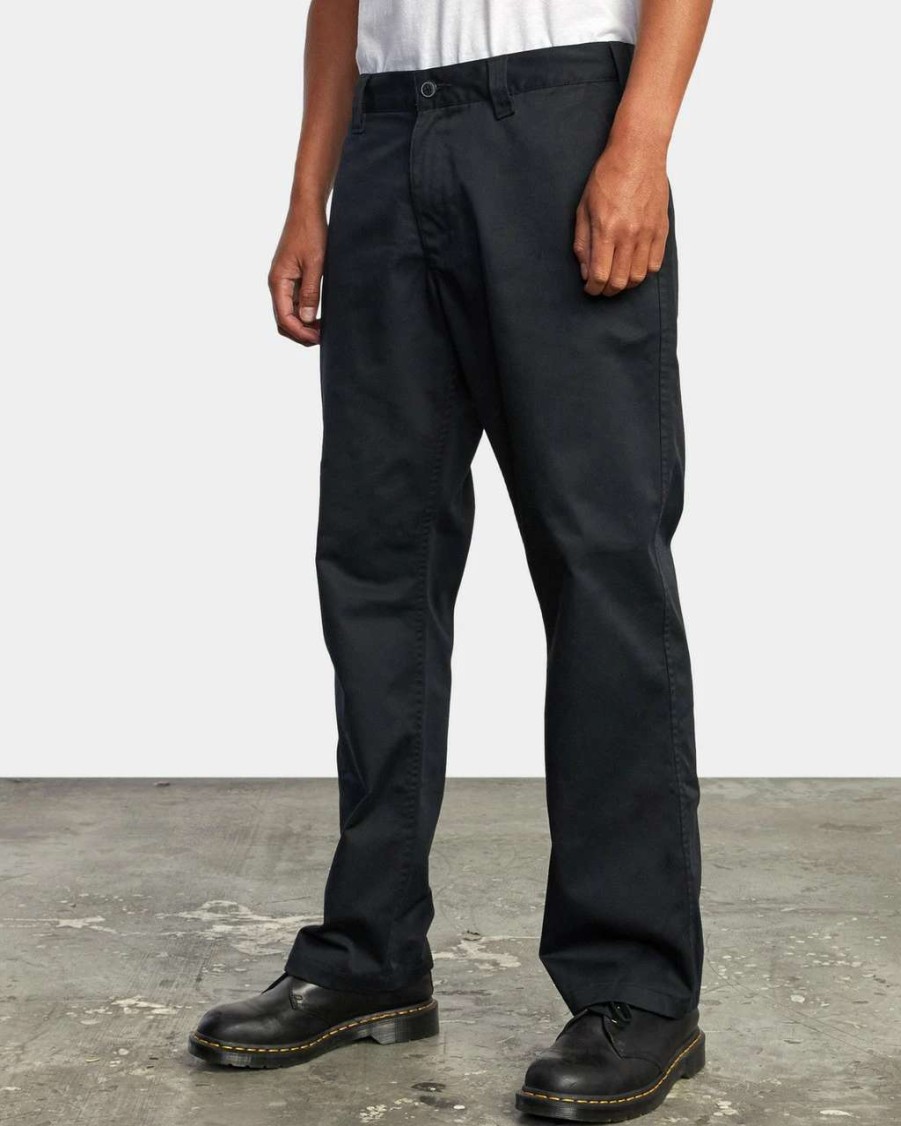 Bottoms * | Rvca Americana Chino Pant Mens In Rvca Black