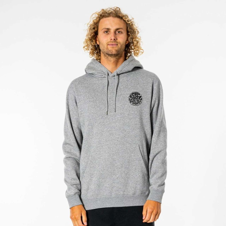 Jumpers & Hoodies * | Rip Curl Wetsuit Icon Hoodie Mens In Marle Grey