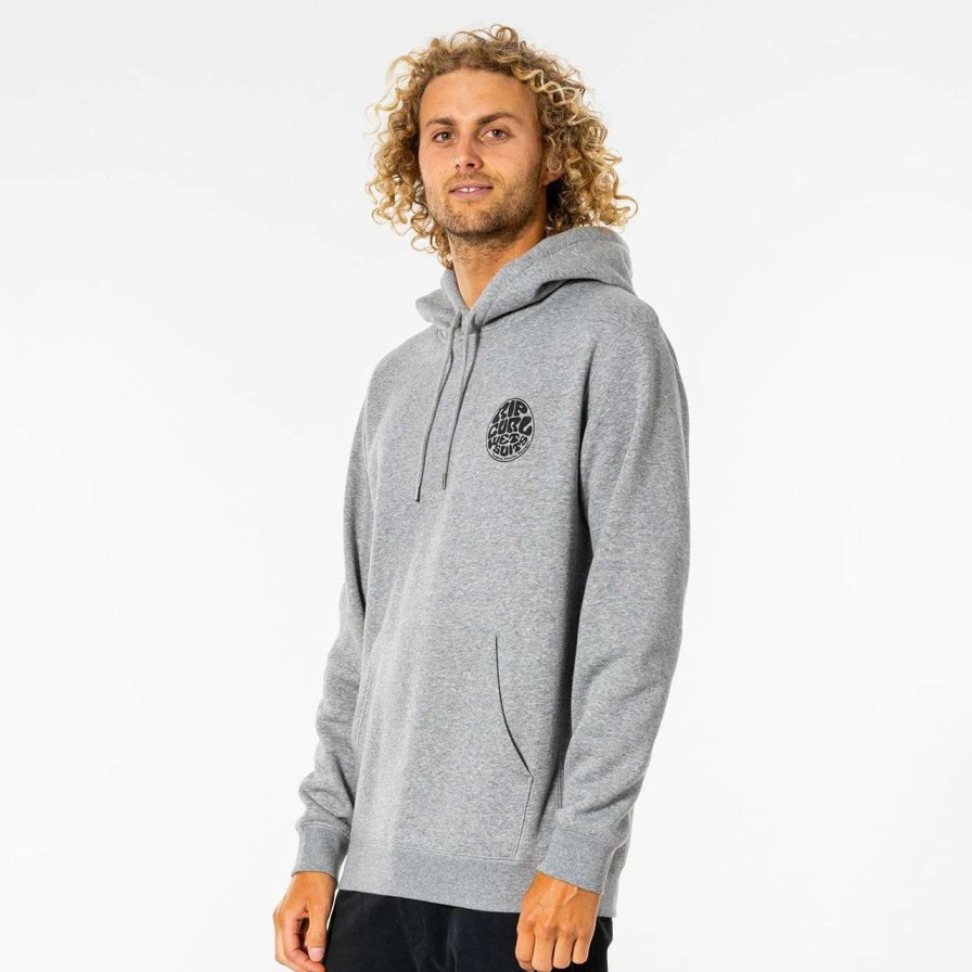 Jumpers & Hoodies * | Rip Curl Wetsuit Icon Hoodie Mens In Marle Grey