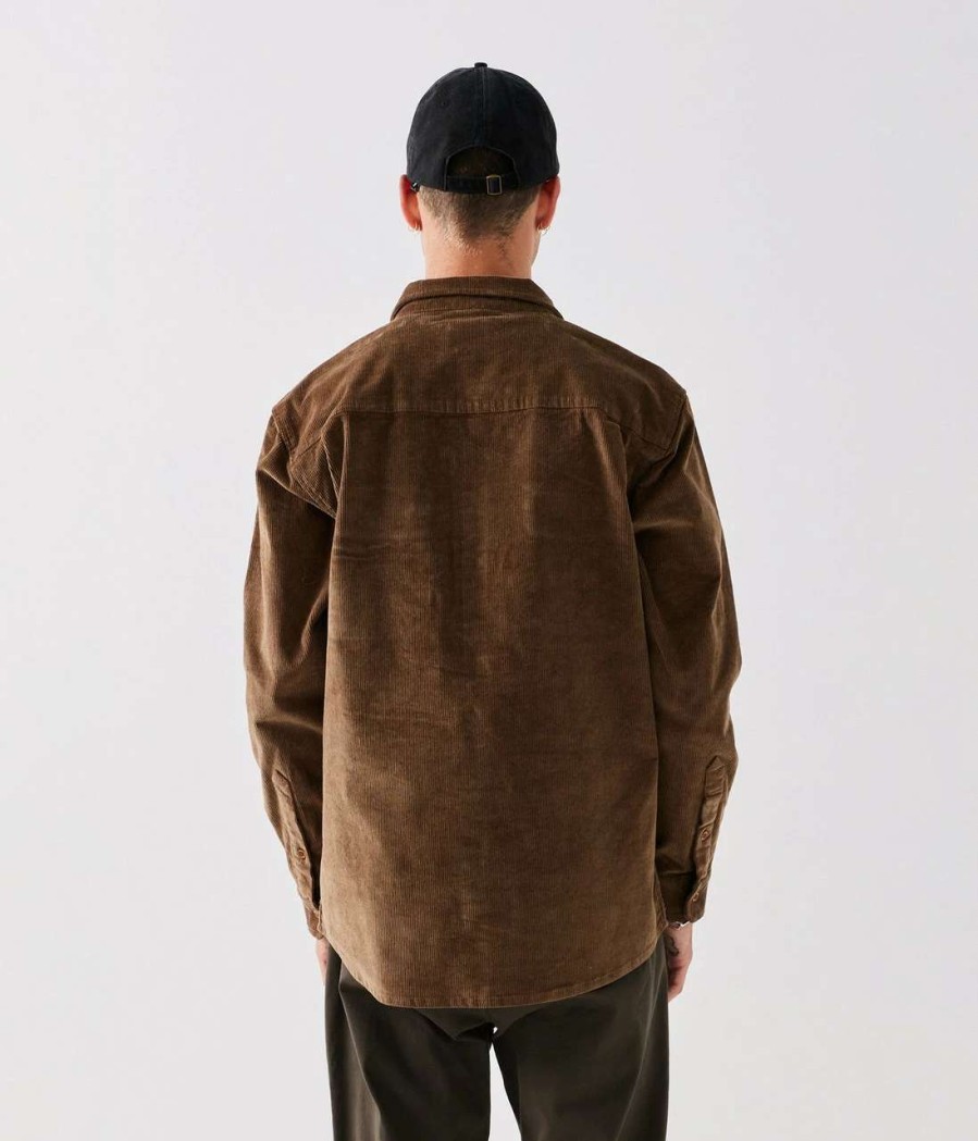 Shirts * | Former Vivian Cord Long Sleeve Shirt Mens In Brown