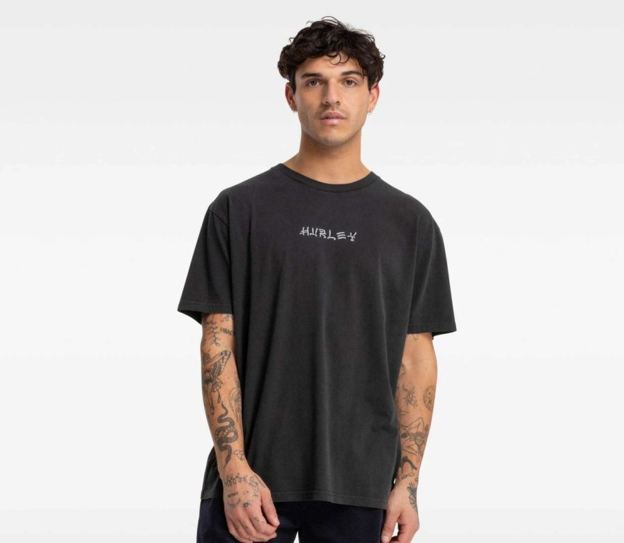 Tees * | Hurley Destroy Tee Mens In Black