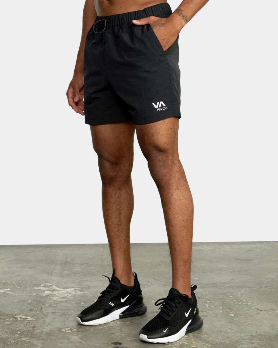 Bottoms * | Rvca Outsider Packable 16In Shorts Mens In Black